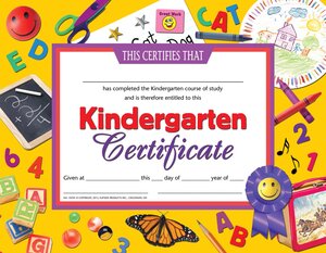 Hayes Kindergarten Certificate