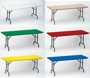 Resin Folding Tables - Fixed Height