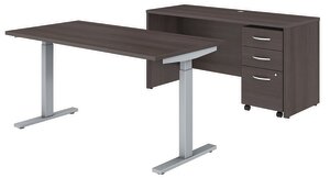 Standing Desk, Credenza and Storage