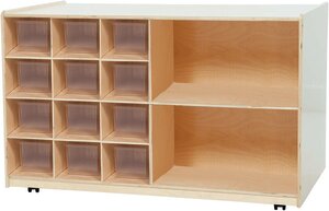 Double Mobile Storage with (12) Translucent Trays