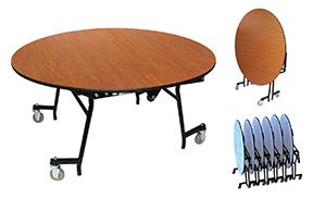 Mobile Shape Solid Top EasyFold Tables