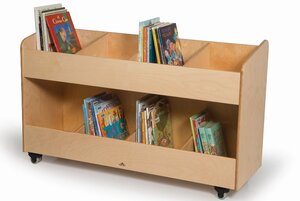 8 Section Mobile Book Storage Cabinet