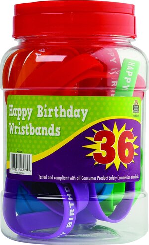 Happy Birthday Wristband Jar