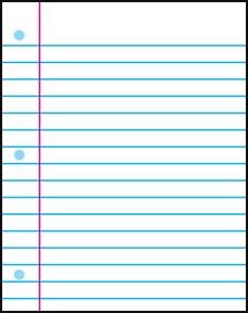 Wipe-Off Notebook Paper Chart