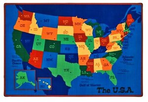 USA Map Rug
