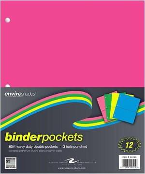 Roaring Spring Neon Binder Pockets
