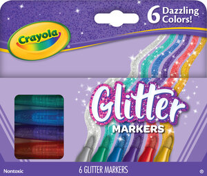 Crayola® 6 Count Glitter Markers