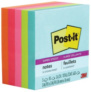 Post-it® Super Sticky Note Pads - Supernova Neons Colors
