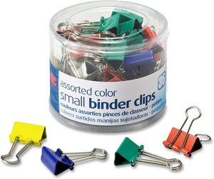 Officemate Binder Clips - Assorted Colors and Sizes
