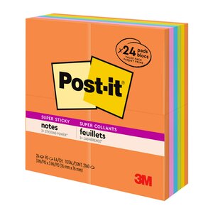 Post-it® Super Sticky Note Pads - Energy Boost Colors