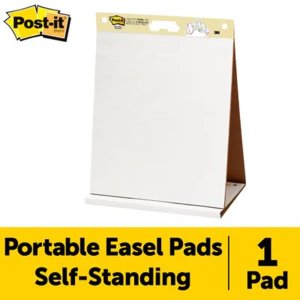 Post-it Tabletop Self-Stick Easel Pad, Primary Ruled, White