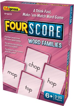 Four Score Card Game: Word Families