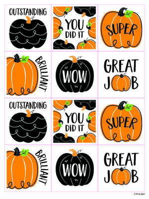Doodle Pumpkin Stickers