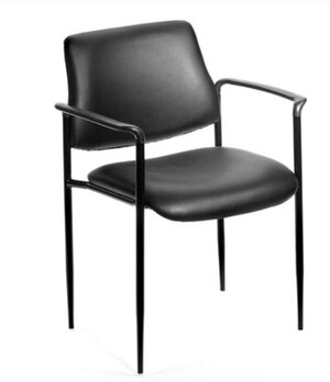 Boss Square Back Diamond Stacking Chair With Arm