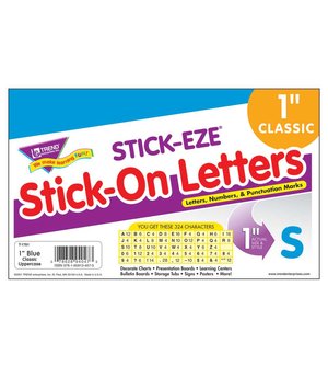 & Marks STICK-EZE® Stick-On Letters Trend Enterpr Green 1-Inch Letters Numbers 