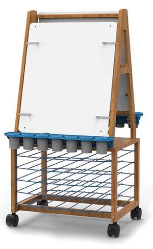 Art Drying Rack w/ 35 Trays & Casters by Bulman, Art Paper Storage