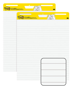 Post-it Super Sticky Easel Pad, Lined
