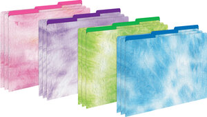 Tie-Dye and Ombre File Folders