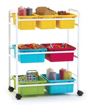 Small Book Browser Cart w/Deluxe Tub Pack