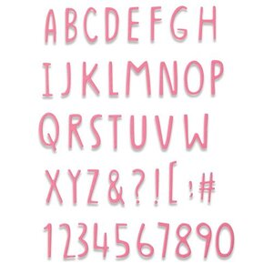 Sizzix Thinlits Die - Hand Drawn Alphabet