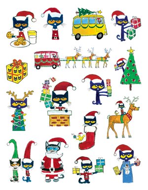 Pete The Cat Christmas Stickers