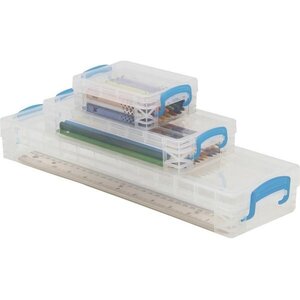  Advantus Super Stacker Quick Access Crayon Box,  Plastic, Clear : Learning: Supplies