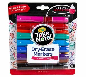 Take Note! Dry Erase Markers - 12-Color Set