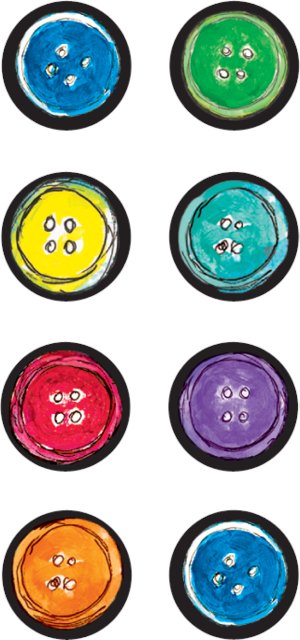 Pete the Cat Groovy Buttons Mini Stickers