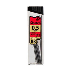 Super Hi-Polymer Lead Refill (0.5mm) Fine, HB