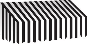 Black and White Stripes Awning