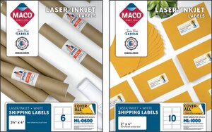 Maco Laser and Inkjet Labels with Cover-All Technology