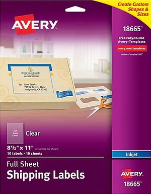 Avery® Easy Peel® Clear Mailing Labels - Inkjet