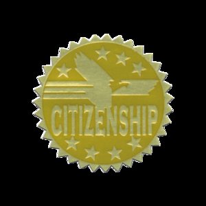 Gold Foil Stamped Certificate Seals - Citizenship