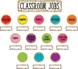 Confetti Classroom Jobs, Mini Bulletin Board Set
