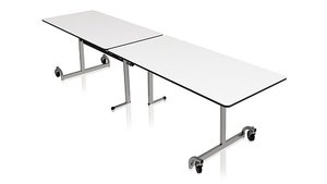 KI Uniframe® Rollaway Cafeteria Tables Without Seating, Chrome Frame