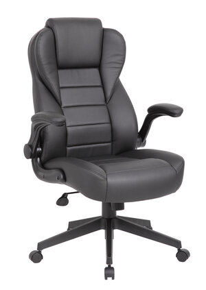 Boss Executive High Back Chair CaressoftPlus Flip Arm Chair