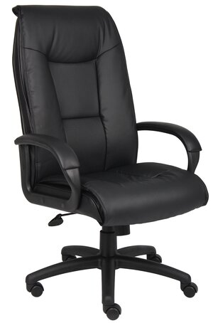 Boss Executive LeatherPlus Chair with Padded Arms