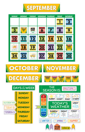 Crayola Calendar Bulletin Board Set