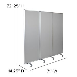 Mobile Magnetic Partition with lockable Casters