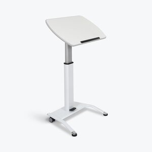 Pneumatic Adjustable Height Lectern - White