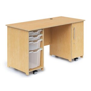 Teachers Desk with Tray and Locking Door