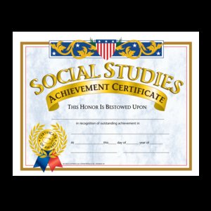 Hayes Social Studies Achievement Certificate