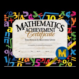 Mathematics Achievement Certificate
