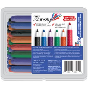 Bic® Intensity Grip Low Odor Dry Erase Markers - Fine Tip