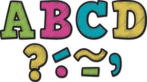 Chalkboard Brights Bold Block Magnetic 3” Letters
