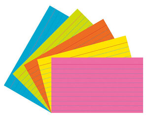 Multi-Colored Index Cards