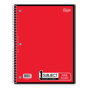 One Subject Wirebound Notebook, Wide Ruled
