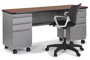 Cascade® Teacher Desk - Double Pedestal