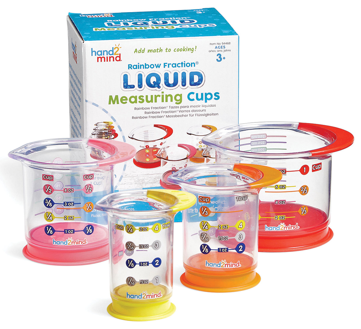 Rainbow Fraction® Measuring Cups, Set of 9